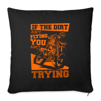 Si la terre ne vole pas, vous n’essayez pas de faire de la course - Housse de coussin décorative 45 x 45 cm - noir - Devant