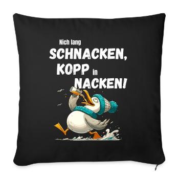Hamburg Father's Day Holiday Party Seagull Alcohol Funny - Sofa pillowcase 17,3'' x 17,3'' (45 x 45 cm) - black - Front
