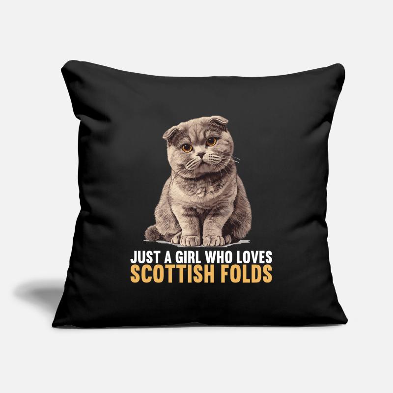 Scottish Fold Kitten Scottish Fold Cat Sofa pillowcase 17,3'' x 17,3'' (45 x 45 cm)