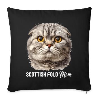 Scottish Fold Kitten Scottish Fold Cat - Sofa pillowcase 17,3'' x 17,3'' (45 x 45 cm) - black - Front