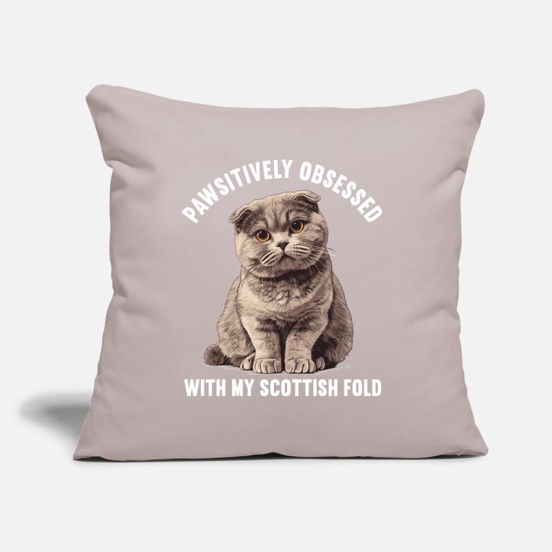 Scottish Fold Kitten Scottish Fold Cat Sofa pillowcase 17,3'' x 17,3'' (45 x 45 cm)