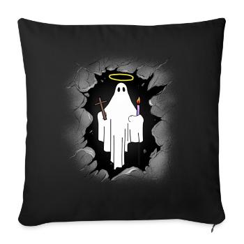 Mitternacht Heiliger Geist Gespenst Halloween Spuk - Sofakissenbezug 45 x 45 cm - Schwarz - Vorne