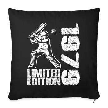 Limited Edition 1979 Limited Edition Cricket - Sofa pillowcase 17,3'' x 17,3'' (45 x 45 cm) - black - Front