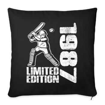 Édition limitée 1987 Édition limitée Cricket - Housse de coussin décorative 45 x 45 cm - noir - Devant