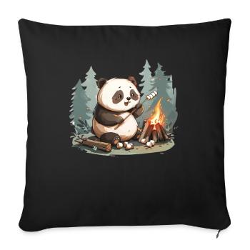 Panda Bear Marshmallows Japanese Giant Panda - Sofa pillowcase 17,3'' x 17,3'' (45 x 45 cm) - black - Front