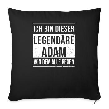 Je suis cette légende pour Adam - Housse de coussin décorative 45 x 45 cm - noir - Devant