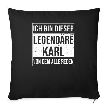 Je suis cette légende pour Karl - Housse de coussin décorative 45 x 45 cm - noir - Devant