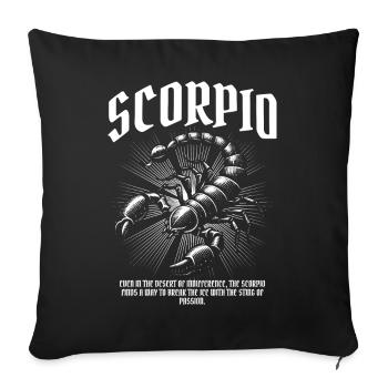 Scorpio – Sting of Passion - Sofa pillowcase 17,3'' x 17,3'' (45 x 45 cm) - black - Front