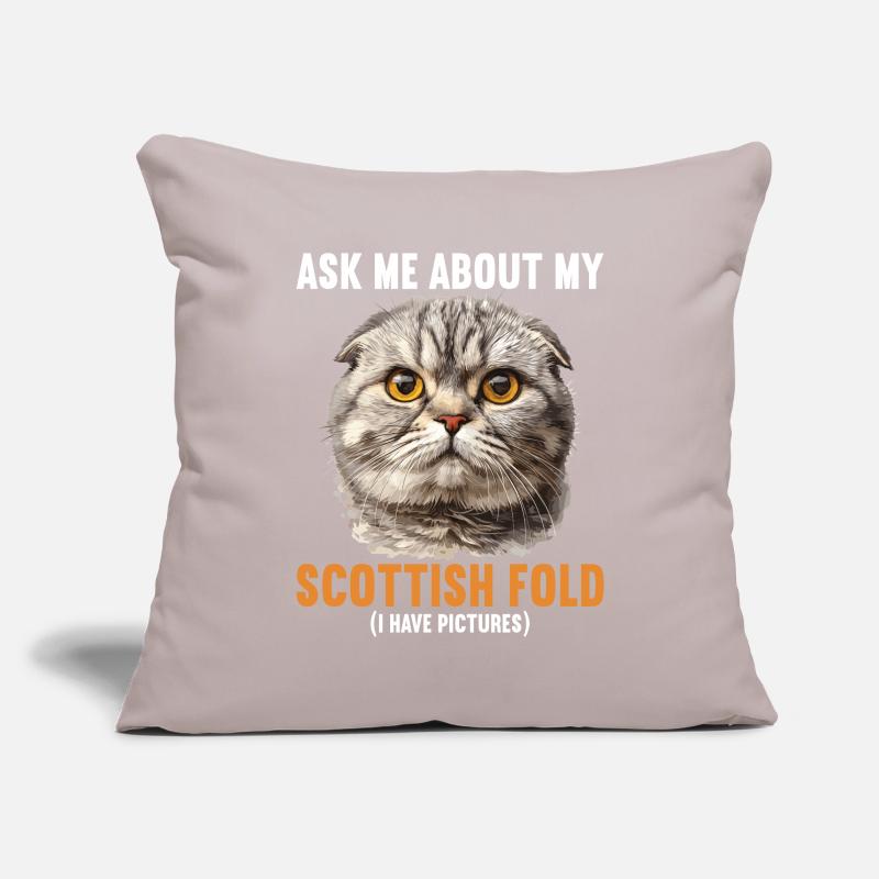 Scottish Fold Kitten Scottish Fold chat Housse de coussin décorative 45 x 45 cm