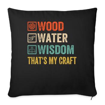 Boat Building Clothing For Boat Lovers - Sofa pillowcase 17,3'' x 17,3'' (45 x 45 cm) - black - Front