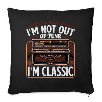 Musician piano teacher orchestra piano outfit - Sofa pillowcase 17,3'' x 17,3'' (45 x 45 cm) - black - Front