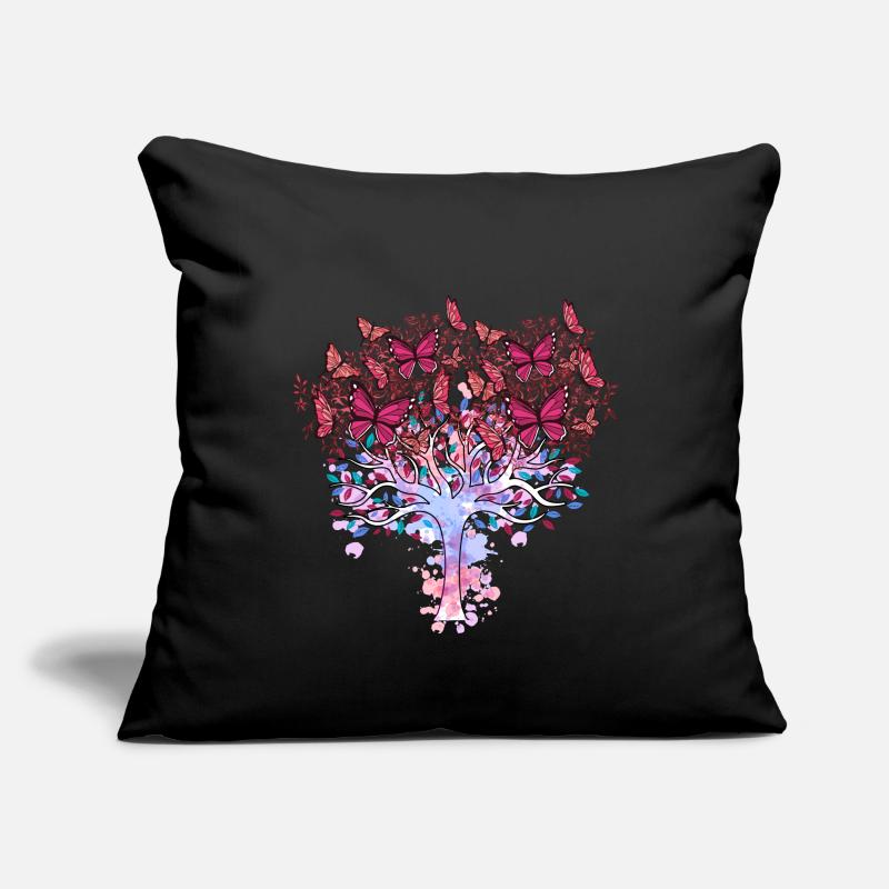 Tree, Spring, Insects, Butterflies, Nature Sofa pillowcase 17,3'' x 17,3'' (45 x 45 cm)