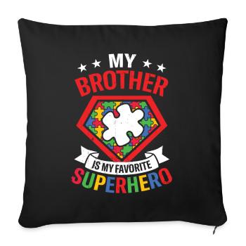 Autism - Sofa pillowcase 17,3'' x 17,3'' (45 x 45 cm) - black - Front