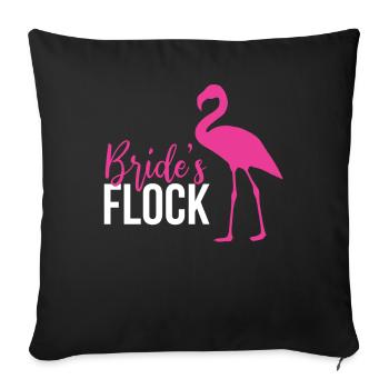 Bachelorette Hen Party Bride - Sofa pillowcase 17,3'' x 17,3'' (45 x 45 cm) - black - Front