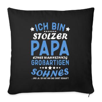 Proud Dad T-Shirt Gift from Son - Sofa pillowcase 17,3'' x 17,3'' (45 x 45 cm) - black - Front