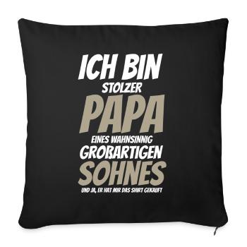 Proud Dad T-Shirt Gift from Son - Sofa pillowcase 17,3'' x 17,3'' (45 x 45 cm) - black - Front