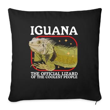 Iguana Lizard Reptile Iguanas Gift - Sofa pillowcase 17,3'' x 17,3'' (45 x 45 cm) - black - Front