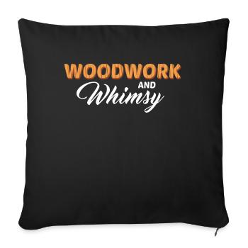 charpentier, charpentier, menuisier, charpentier, - Housse de coussin décorative 45 x 45 cm - noir - Devant