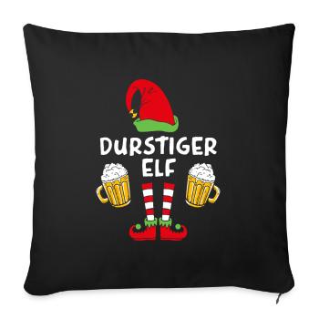 Durstiger Elf - Sofakissenbezug 45 x 45 cm - Schwarz - Vorne
