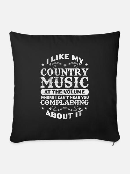 Country - Sofakissenbezug 45 x 45 cm - Schwarz