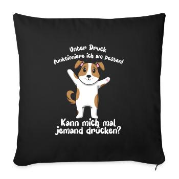 I function best under pressure - Sofa pillowcase 17,3'' x 17,3'' (45 x 45 cm) - black - Front