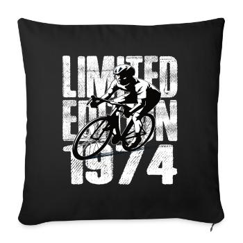Édition limitée 1974 édition limitée anniversaire - Housse de coussin décorative 45 x 45 cm - noir - Devant