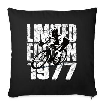 Limited Edition 1977 Limited Edition Birthday - Sofa pillowcase 17,3'' x 17,3'' (45 x 45 cm) - black - Front