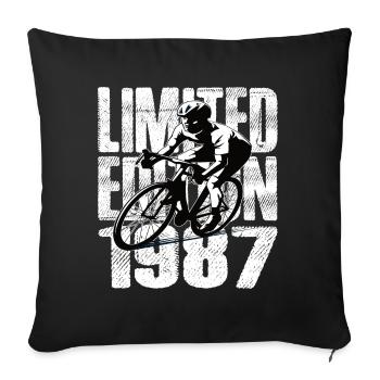 Édition limitée 1987 édition limitée anniversaire - Housse de coussin décorative 45 x 45 cm - noir - Devant