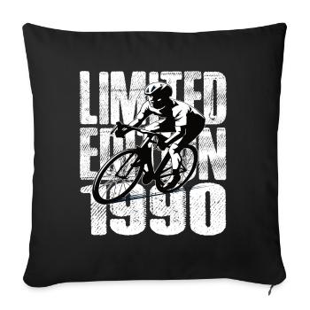 Limited Edition 1990 Limited Edition Birthday - Sofa pillowcase 17,3'' x 17,3'' (45 x 45 cm) - black - Front