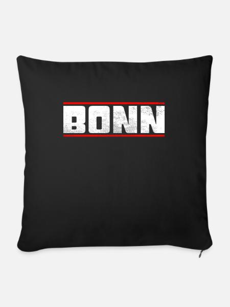 Bonn - Sofakissenbezug 45 x 45 cm - Schwarz