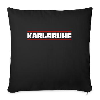 Karlsruhe - Housse de coussin décorative 45 x 45 cm - noir - Devant