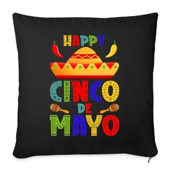 Cinco De Mayo | Mexican Fiesta Gift - Sofa pillowcase 17,3'' x 17,3'' (45 x 45 cm) - black - Front