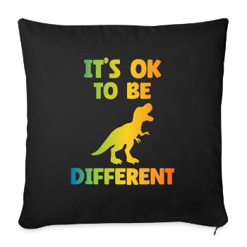 C’est normal d’être différent - Autisme - Housse de coussin décorative 45 x 45 cm - noir - Devant