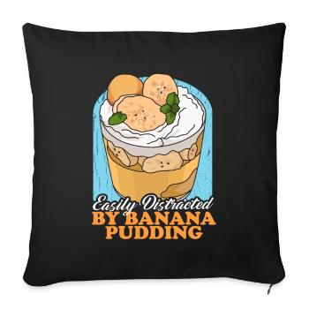Banana Pudding Lover Banana Pudding Gift - Sofa pillowcase 17,3'' x 17,3'' (45 x 45 cm) - black - Front