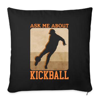Kickball Kickballer Kickball Cadeau de joueur - Housse de coussin décorative 45 x 45 cm - noir - Devant