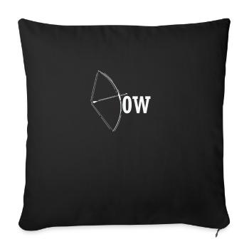 Arc de tir à l’arc - Housse de coussin décorative 45 x 45 cm - noir - Devant