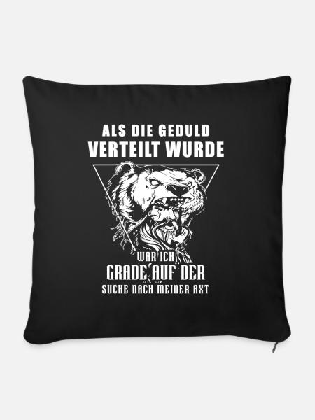 Wikinger Tshirt Viking Valhalla Walhalla Gott Odin - Sofakissenbezug 45 x 45 cm - Schwarz
