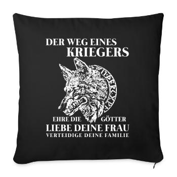 Viking Tshirt Viking Valhalla Valhalla God Odin - Sofa pillowcase 17,3'' x 17,3'' (45 x 45 cm) - black - Front