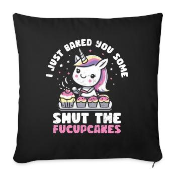 Cupcake - Sofa pillowcase 17,3'' x 17,3'' (45 x 45 cm) - black - Front