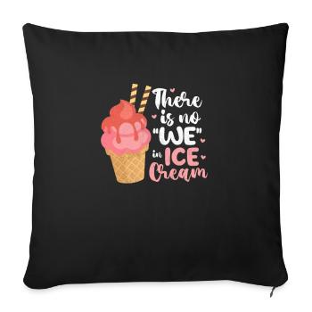 Eiscreme - Sofakissenbezug 45 x 45 cm - Schwarz - Vorne