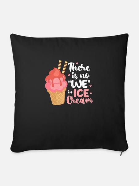 Eiscreme - Sofakissenbezug 45 x 45 cm - Schwarz