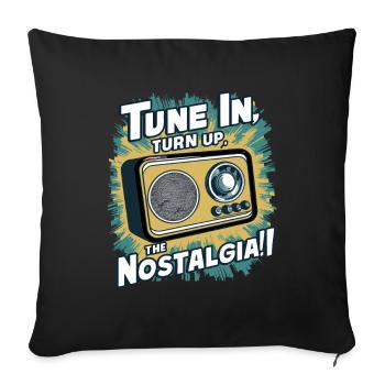 Tune In, Turn Up the Nostalgia with Vintage Radio - Sofakissenbezug 45 x 45 cm - Schwarz - Vorne