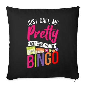 Bingo Player Girl Just Call Me - Sofa pillowcase 17,3'' x 17,3'' (45 x 45 cm) - black - Front