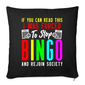 Bingo Player If You Can Read This - Sofa pillowcase 17,3'' x 17,3'' (45 x 45 cm) - black - Front