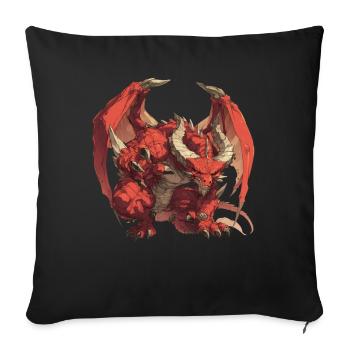 Dragon Devil Halloween Dragon Kids - Sofa pillowcase 17,3'' x 17,3'' (45 x 45 cm) - black - Front