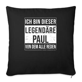 Je suis cette légende pour Paul - Housse de coussin décorative 45 x 45 cm - noir - Devant