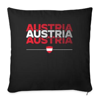 Austria Austria Vienna Styria Tyrol - Sofa pillowcase 17,3'' x 17,3'' (45 x 45 cm) - black - Front