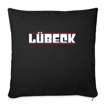 Lübeck - Housse de coussin décorative 45 x 45 cm - noir - Devant