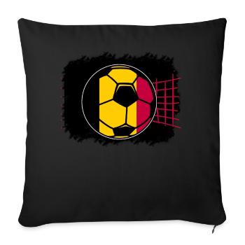 Belgium Belgique Belgie Belgium Brussels Football - Sofa pillowcase 17,3'' x 17,3'' (45 x 45 cm) - black - Front