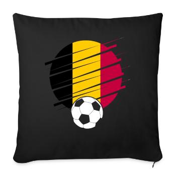 Belgium Belgique Belgie Belgium Brussels Football - Sofa pillowcase 17,3'' x 17,3'' (45 x 45 cm) - black - Front